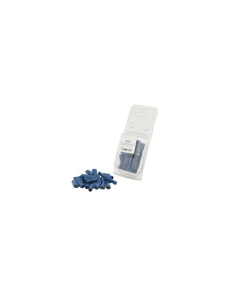 Terminal, Standard Grip - Hembra, 6.3mm, Azul (1.5 - 2.5mm) (Blister 25 pzas.)