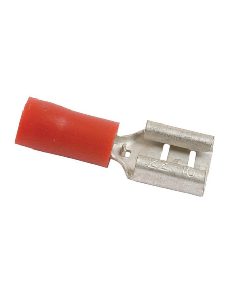 Terminal, Standard Grip - Hembra, 6.3mm, Rojo (0.5 - 1.5mm)