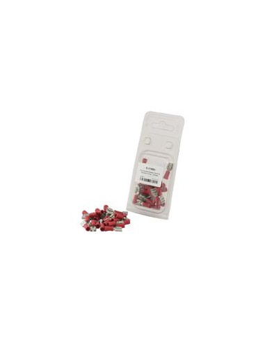 Terminal, Standard Grip - Hembra, 6.3mm, Rojo (0.5 - 1.5mm) (Blister 25 pzas.)