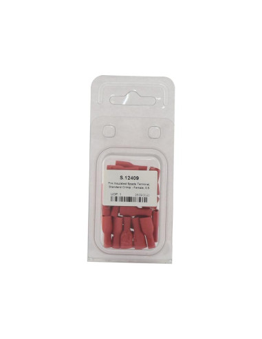 Terminal, Standard Grip - Hembra, 6.3mm, Rojo...