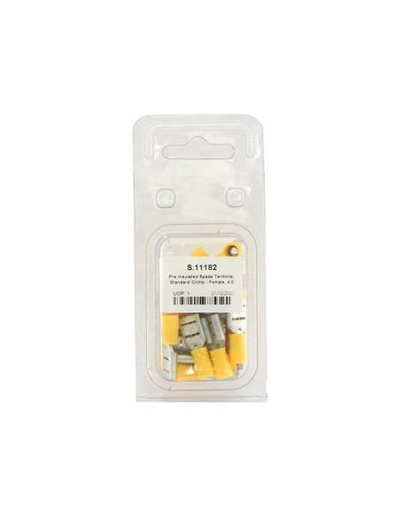 Terminal, Standard Grip - Hembra, 9.5mm, Amarillo (4.0 - 6.0mm) (Blister 25 pzas.)