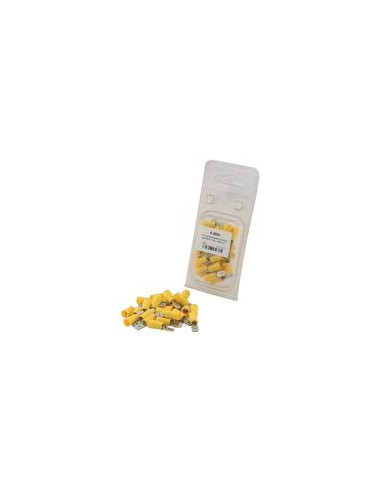 Terminal, Standard Grip - Macho, 6.3mm, Amarillo (4.0 - 6.0mm) (Blister 25 pzas.)