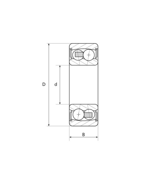 Sparex Rodamiento autoalineante (1206)