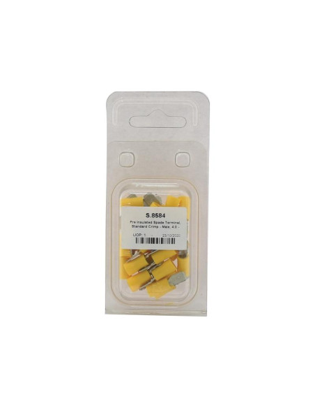 Terminal, Standard Grip - Macho, 6.3mm, Amarillo (4.0 - 6.0mm) (Blister 25 pzas.)