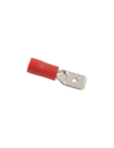 Terminal, Standard Grip - Macho, 6.3mm, Rojo (0.5 - 1.5mm)
