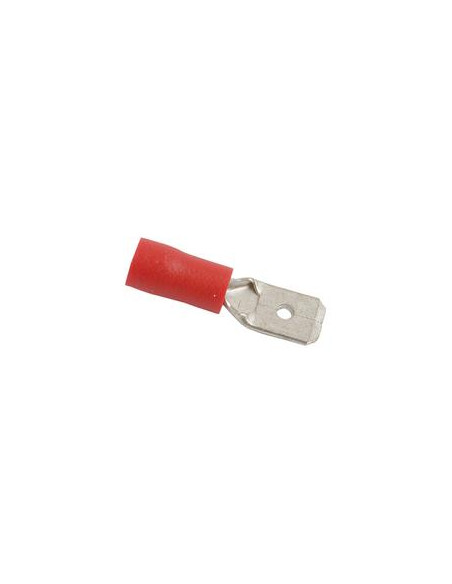 Terminal, Standard Grip - Macho, 6.3mm, Rojo (0.5 - 1.5mm)
