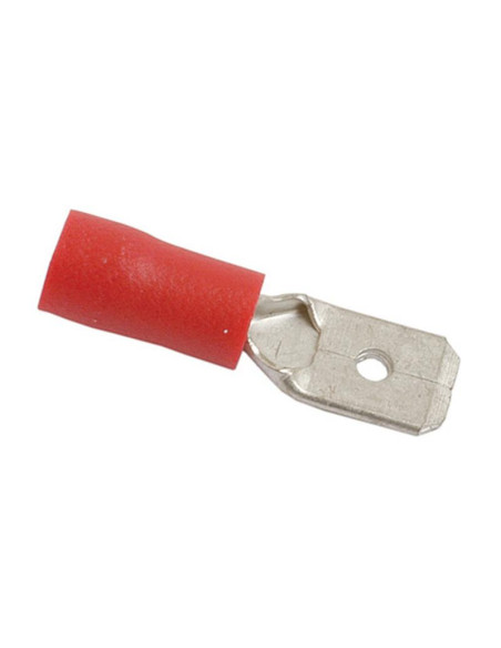 Terminal, Standard Grip - Macho, 6.3mm, Rojo (0.5 - 1.5mm)