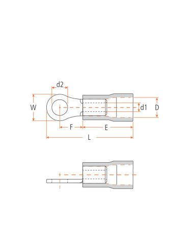 Terminal, Standard Grip, 5.3mm, Azul (1.5 -...