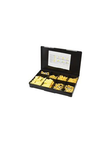 Terminales Electricas, Doble Agarre Amarillo (Caja 270 pzas.)