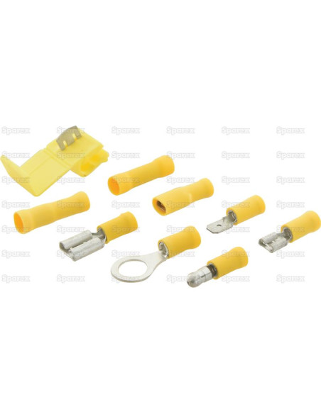 Terminales Electricas, Doble Agarre Amarillo (Caja 270 pzas.)