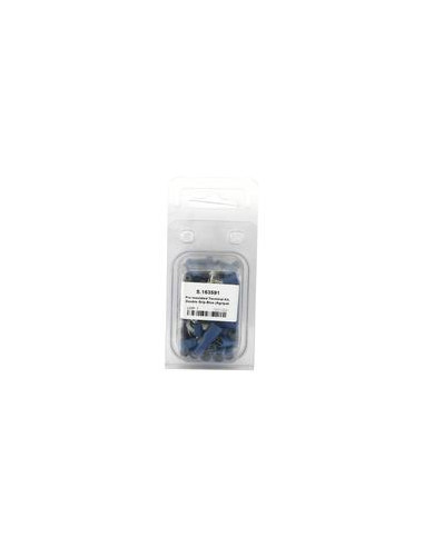 Terminales Electricas, Doble Agarre Azul (Blister 80 pzas.)