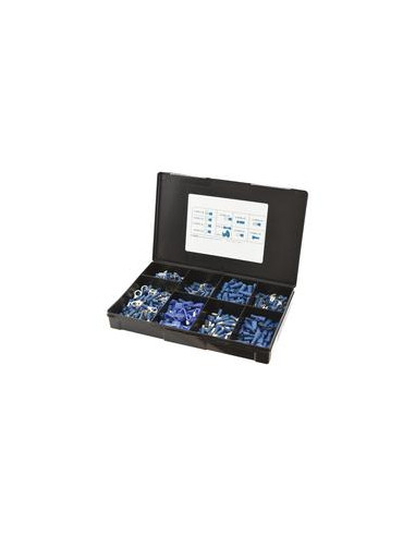 Terminales Electricas, Doble Agarre Azul (Caja 430 pzas.)