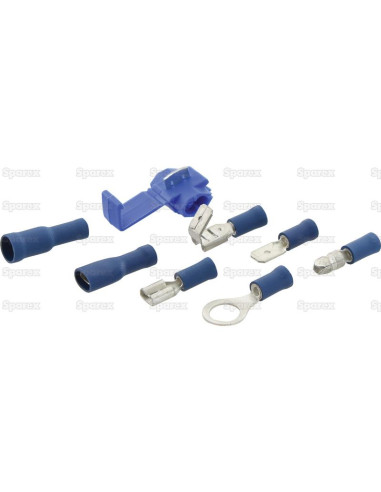 Terminales Electricas, Doble Agarre Azul (Caja...