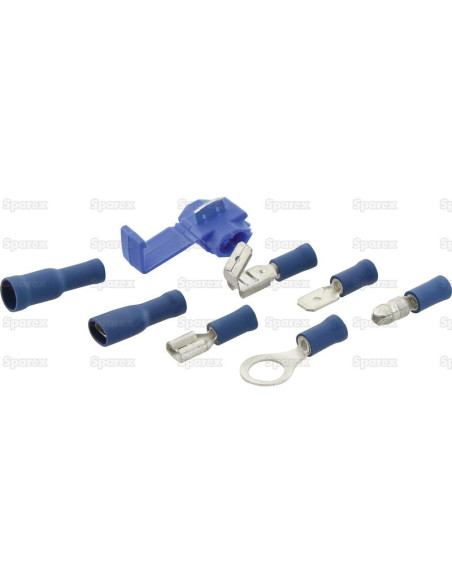 Terminales Electricas, Doble Agarre Azul (Caja 430 pzas.)