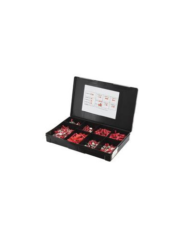 Terminales Electricas, Doble Agarre Rojo (Caja 430 pzas.)