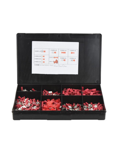 Terminales Electricas, Doble Agarre Rojo (Caja...