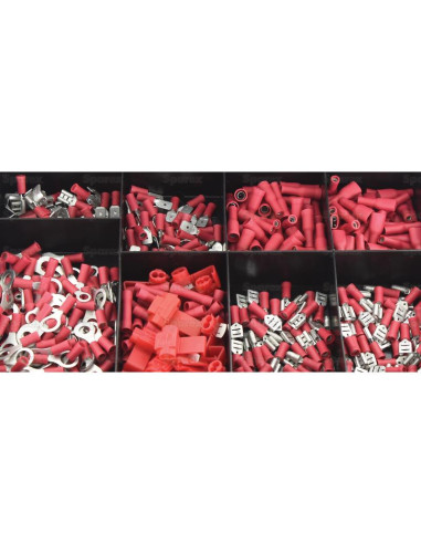 Terminales Electricas, Doble Agarre Rojo (Caja...