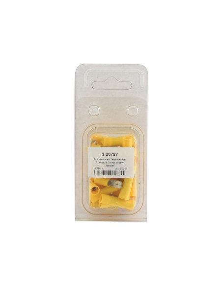 Terminales Electricas, Standard Grip Amarillo (Blister 50 pzas.)