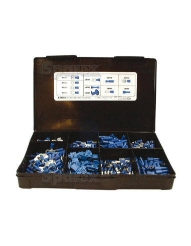 Terminales Electricas, Standard Grip Azul (Caja...