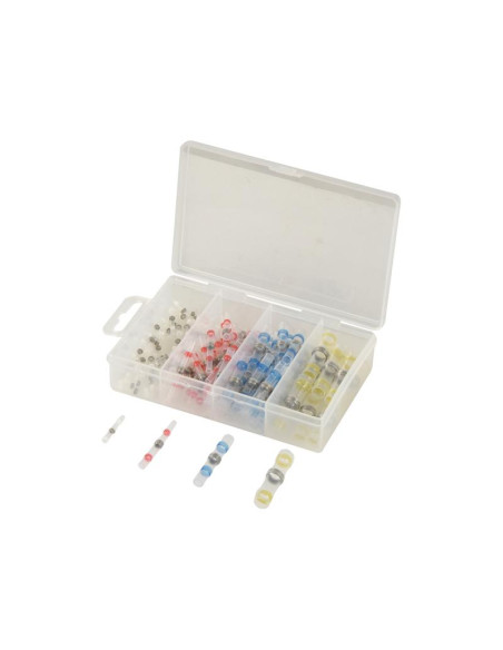 Termorretráctil, juego de terminales de doble funda de estaño, 90 pzas.