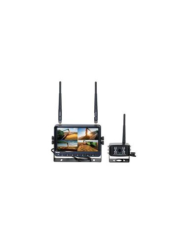 Cámara Inalámbrica Digital Sistema Cámara De Seguridad Con Monitor 4QUAD 7'' Y Cámara