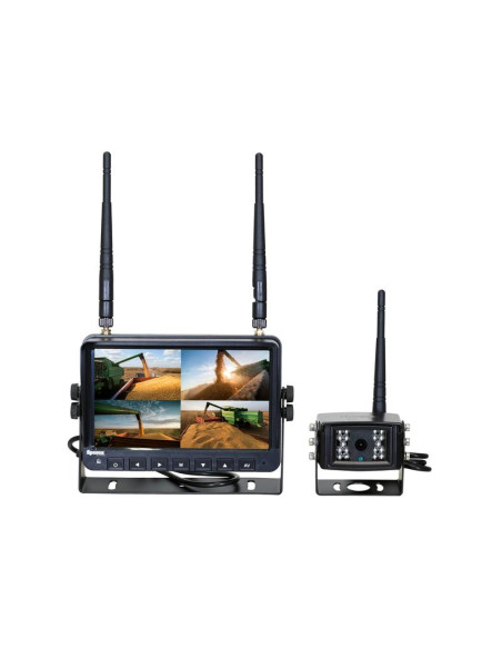 Cámara Inalámbrica Digital Sistema Cámara De Seguridad Con Monitor 4QUAD 7'' Y Cámara