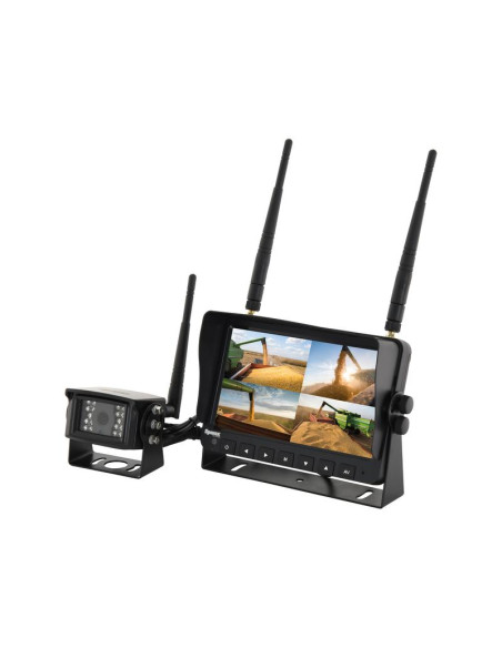 Cámara Inalámbrica Digital Sistema Cámara De Seguridad Con Monitor 4QUAD 7'' Y Cámara