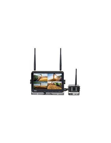 Cámara Inalámbrica Digital Sistema Cámara De Seguridad Con Monitor 4QUAD 9'' Y Cámara