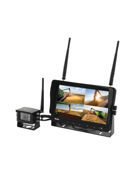 Cámara Inalámbrica Digital Sistema Cámara De Seguridad Con Monitor 4QUAD 9'' Y Cámara