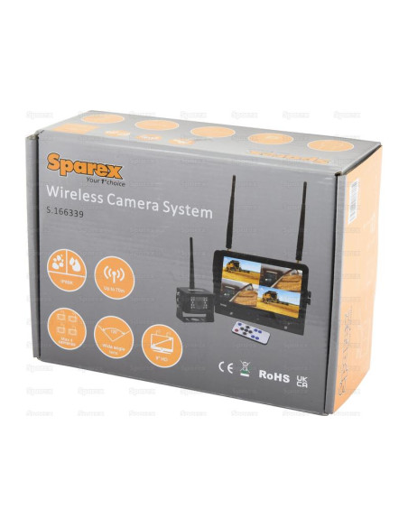 Cámara Inalámbrica Digital Sistema Cámara De Seguridad Con Monitor 4QUAD 9'' Y Cámara