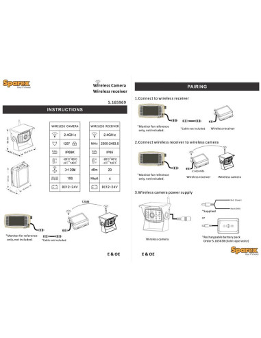 Inalámbrico Repuesto Camara