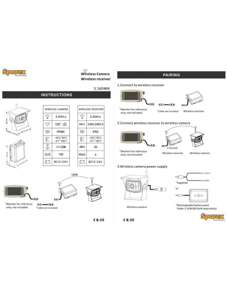 Inalámbrico Repuesto Camara