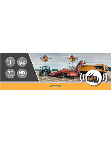 Sistema Inalámbrico Cámara Digital Marcha Atrás con 2x 7'' monitor LCD y 1 cámara