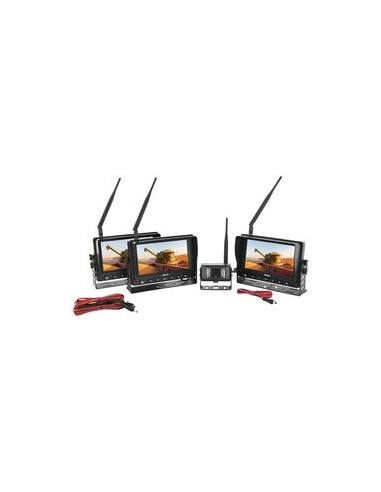 Sistema Inalámbrico Cámara Digital Marcha Atrás con 3x 7'' monitor LCD y 1 cámara
