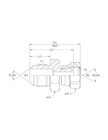 ADAP.H/M 1/2 BSP x 7/8 JIC