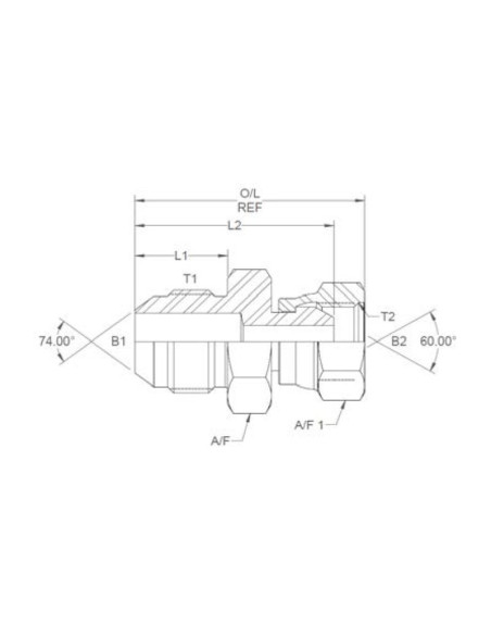 ADAP.H/M 1/2 BSP x 7/8 JIC