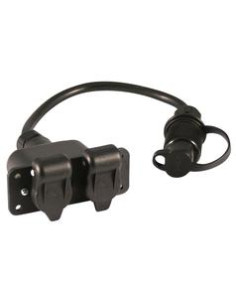 Adaptador de enchufe doble auxiliar de 3 pines