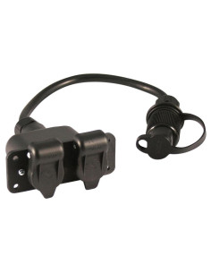 Adaptador de enchufe doble auxiliar de 3 pines 2