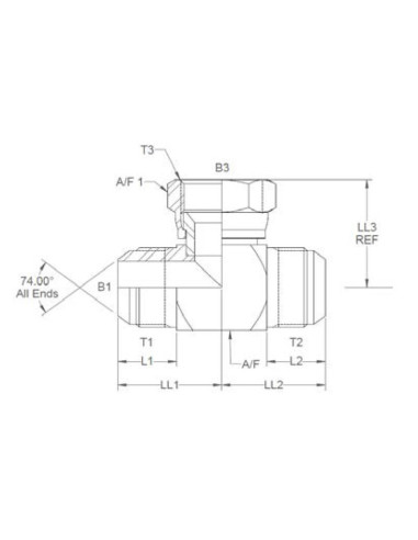 ADAP.JIC ''TEE'' MACHO/MACHO/HEMBRA 3/4''