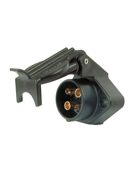 Enchufe 4 Bornes Hembra (Plástico Negro)