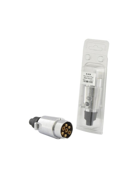 Enchufe 7 Bornes Aluminio (Blister 1 pza.)