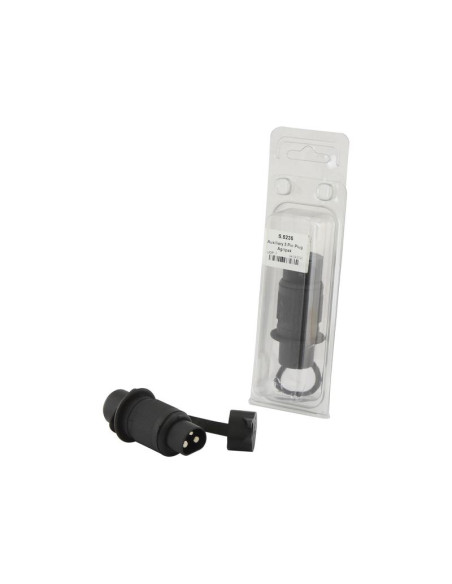 Enchufe Auxiliar 3 Conectores (Macho), Plástico (Blister)