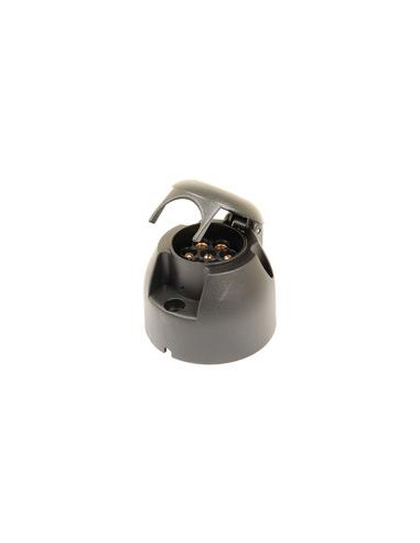 Enchufe de 7 clavijas hembra para remolque con conectores de horquilla (plástico) 12 V