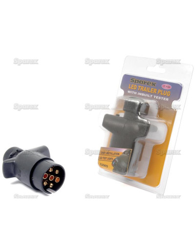 Enchufe Macho 7 Polos Con LED