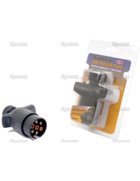 Enchufe Macho 7 Polos Con LED