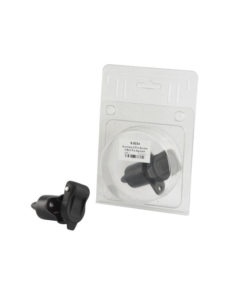 Enhufe Auxiliar 3 Conectores, Fijación: 2 Tornillos, Hembra pin (Plástico) (Blister 1 pza.)