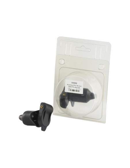 Enhufe Auxiliar 3 Conectores, Fijación: 2 Tornillos, Macho pin (Plástico) (Blister 1 pza.)