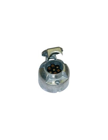 Toma de remolque de 7 clavijas hembra con conectores de horquilla (metálicos) 12 V