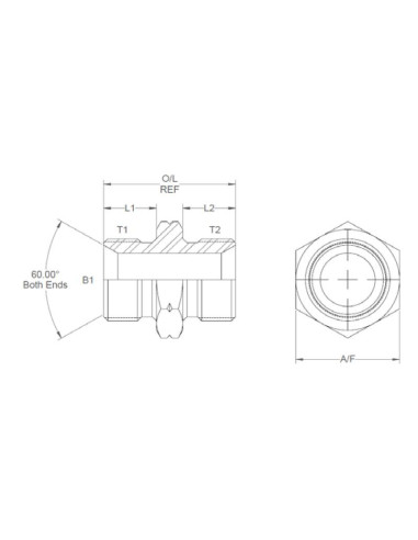 ADAP.METRIC MACHO/MACHO22X22MM