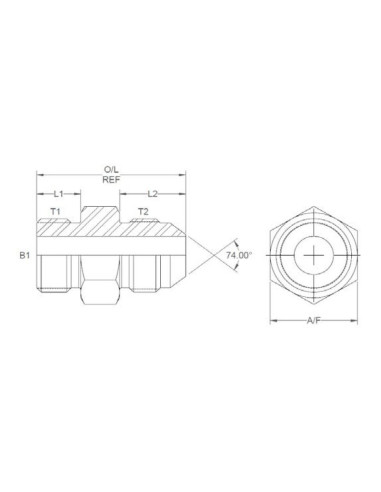 ADAP.UNF-JIC MACHO/MACHO 3/4X3/4''